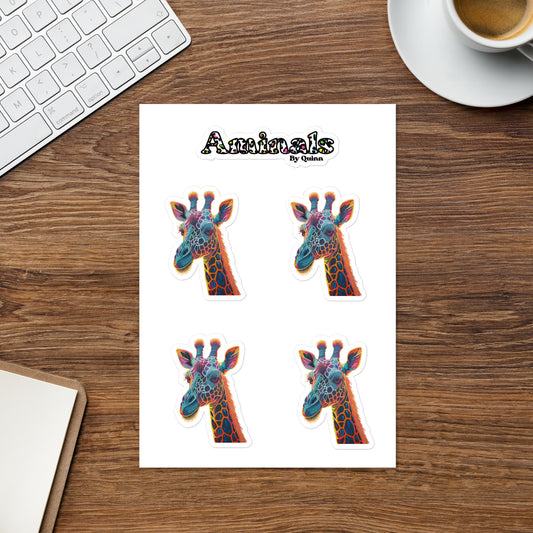 Neon Giraffe Sticker Sheet