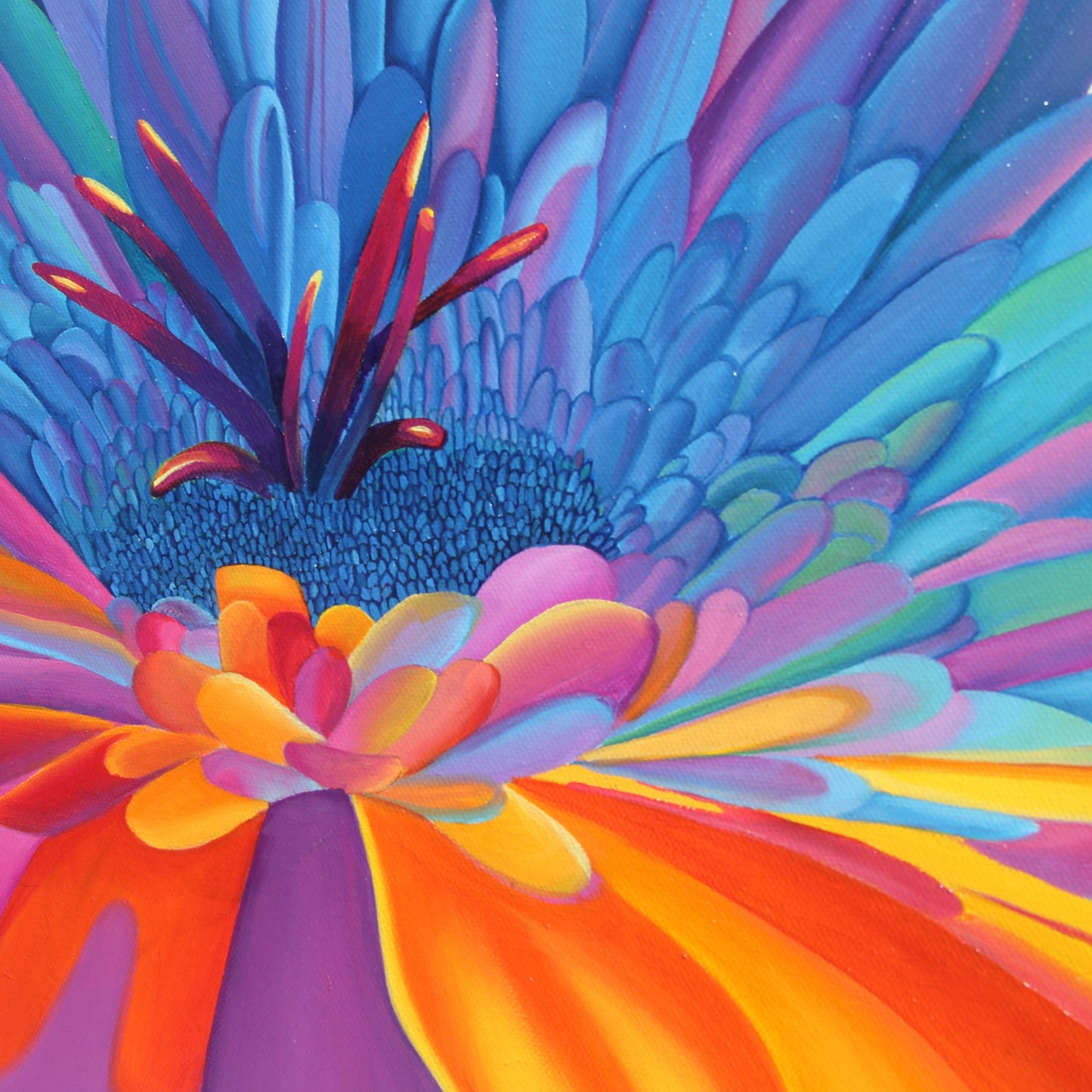 Colorburst Sunflower Original Painting