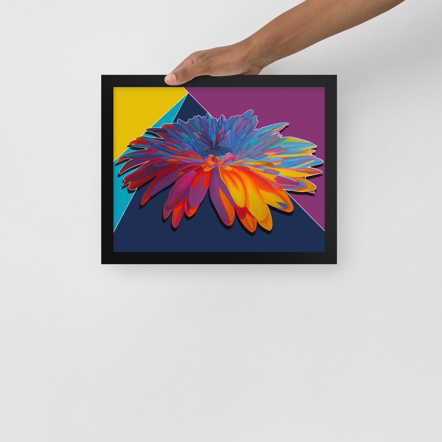 Colorburst Sunflower Framed Poster