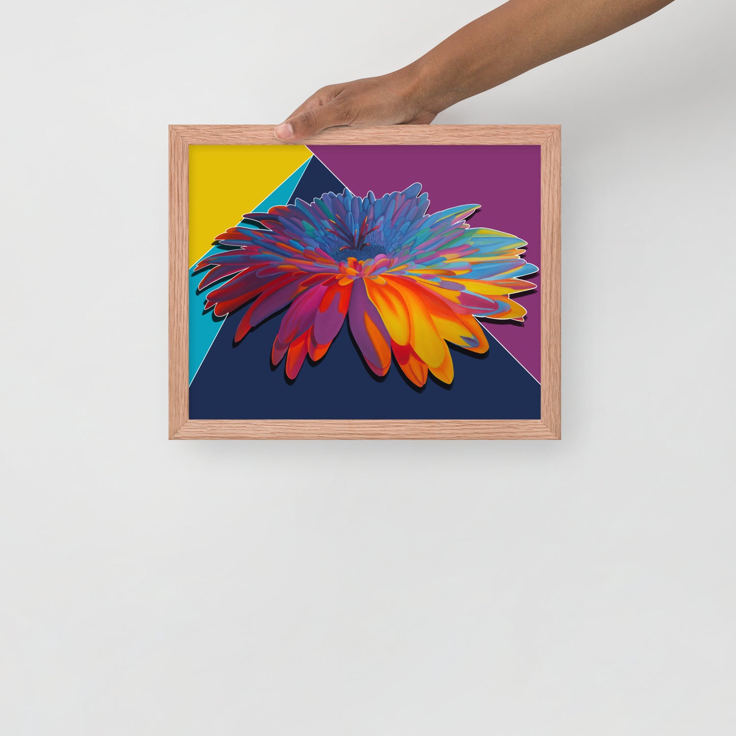 Colorburst Sunflower Framed Poster