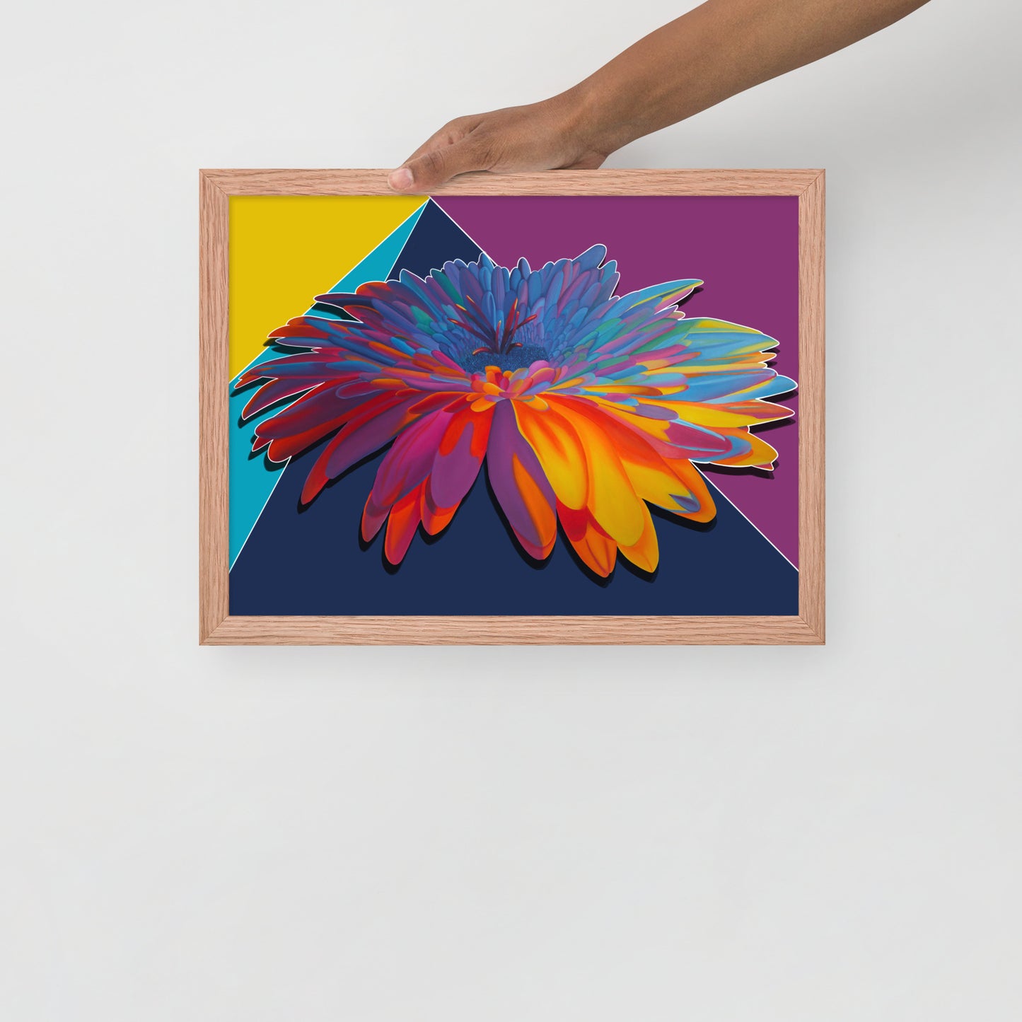 Colorburst Sunflower Framed Poster