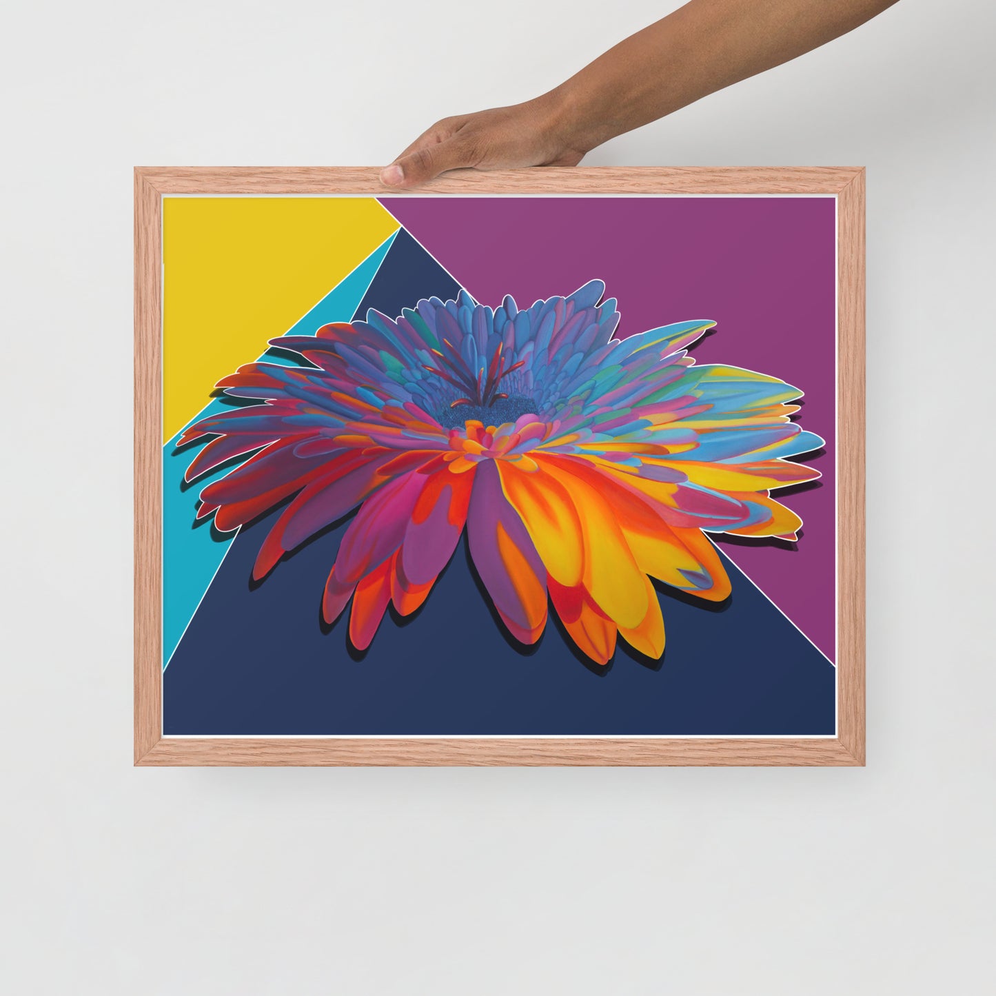 Colorburst Sunflower Framed Poster