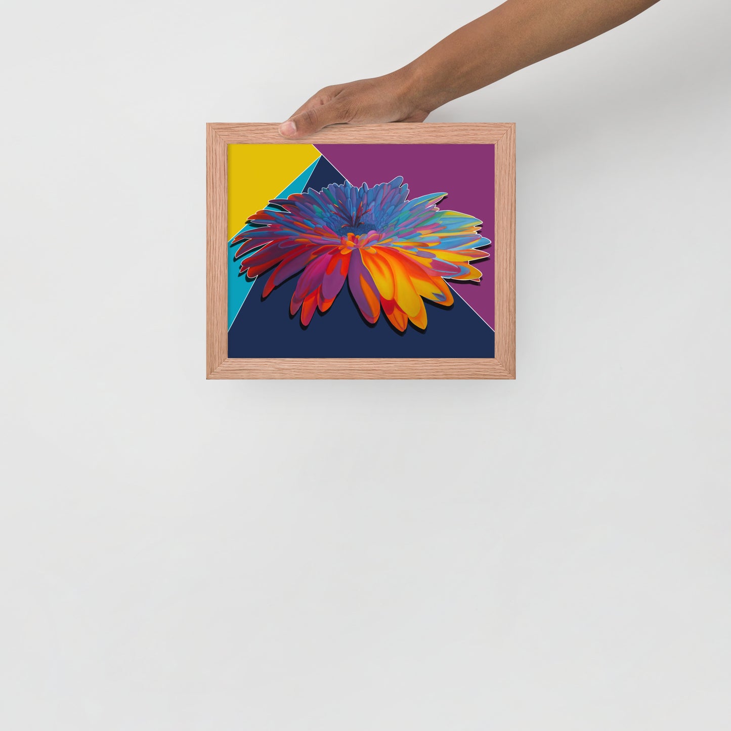 Colorburst Sunflower Framed Poster