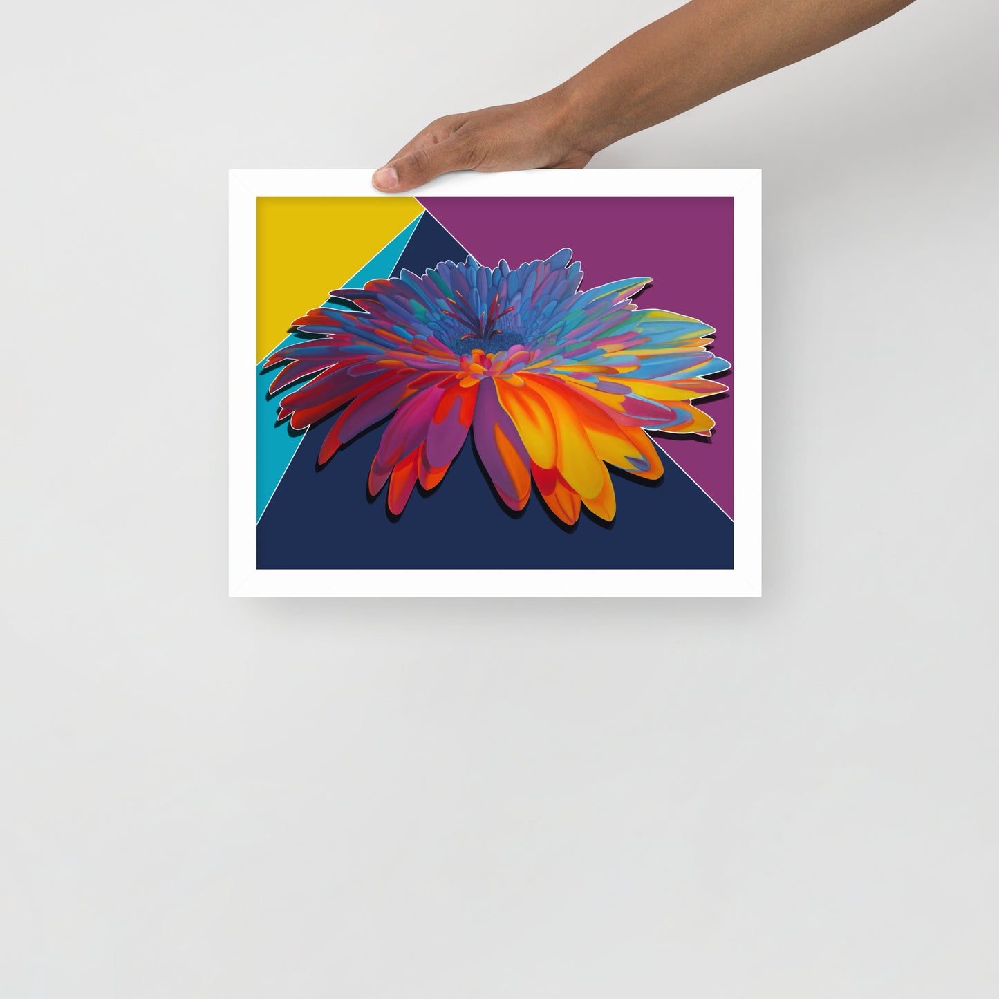 Colorburst Sunflower Framed Poster