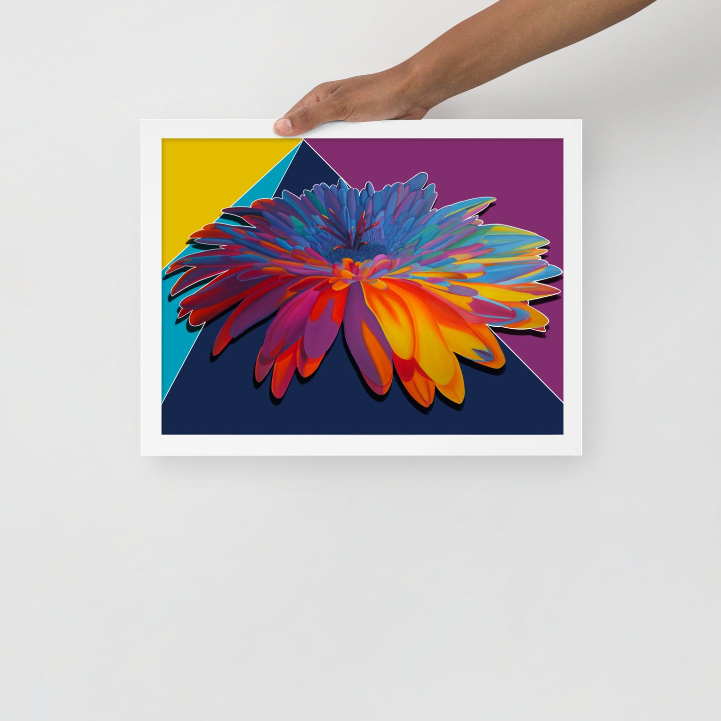 Colorburst Sunflower Framed Poster