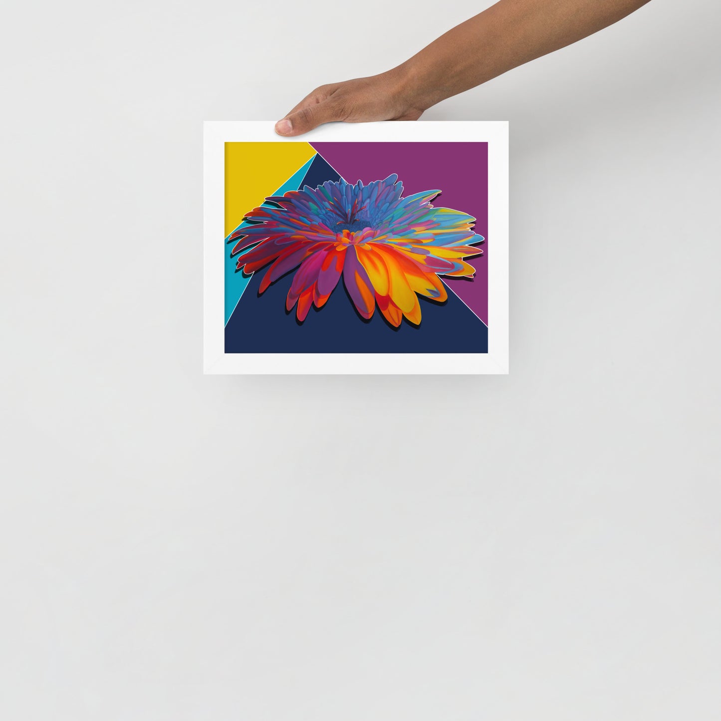 Colorburst Sunflower Framed Poster