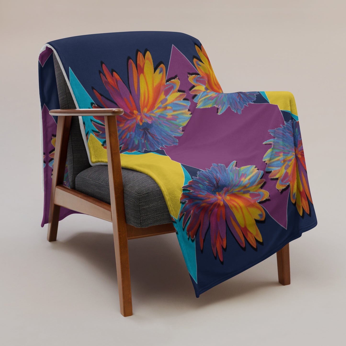Colorburst Sunflower Throw Blanket