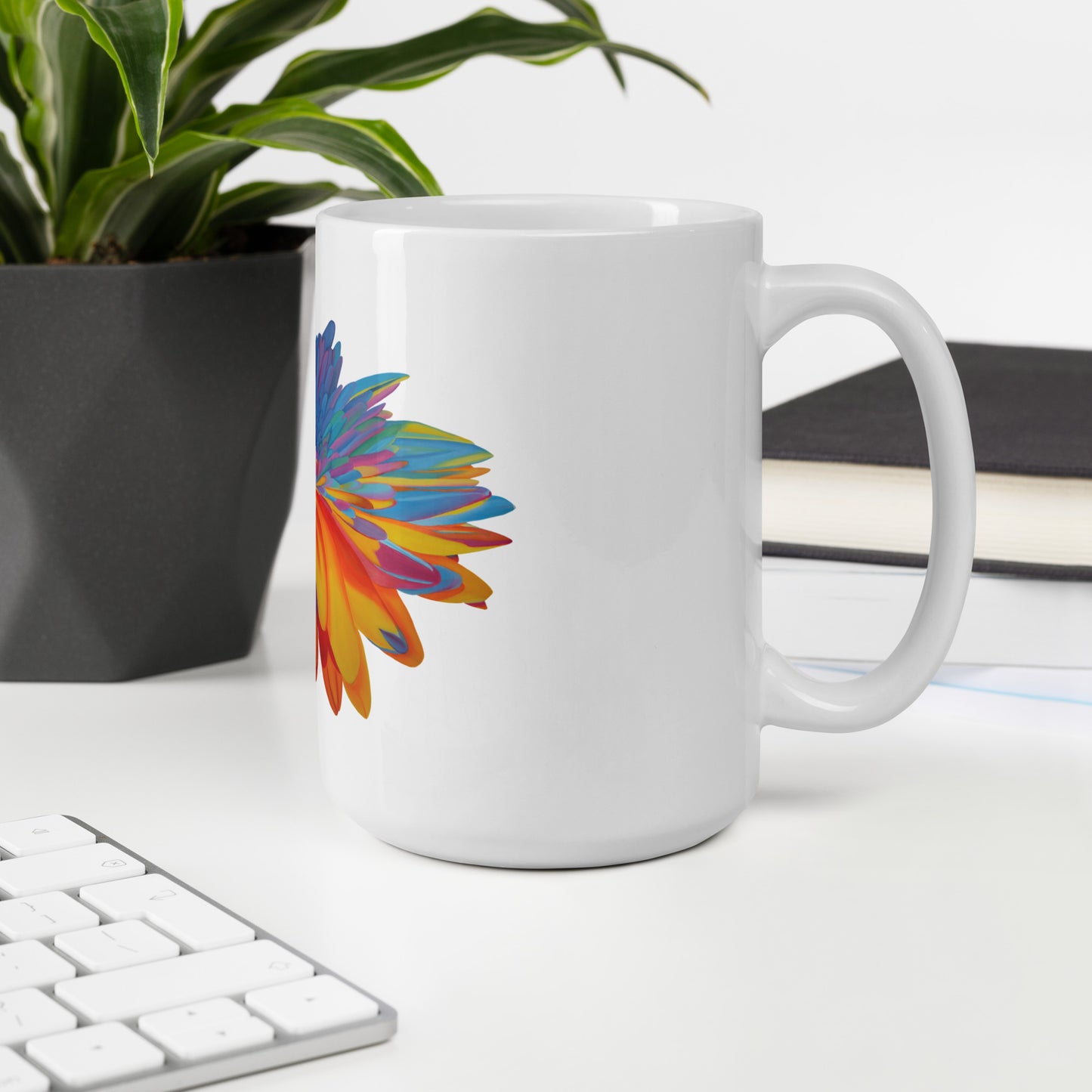 Colorburst Sunflower Glossy Mug