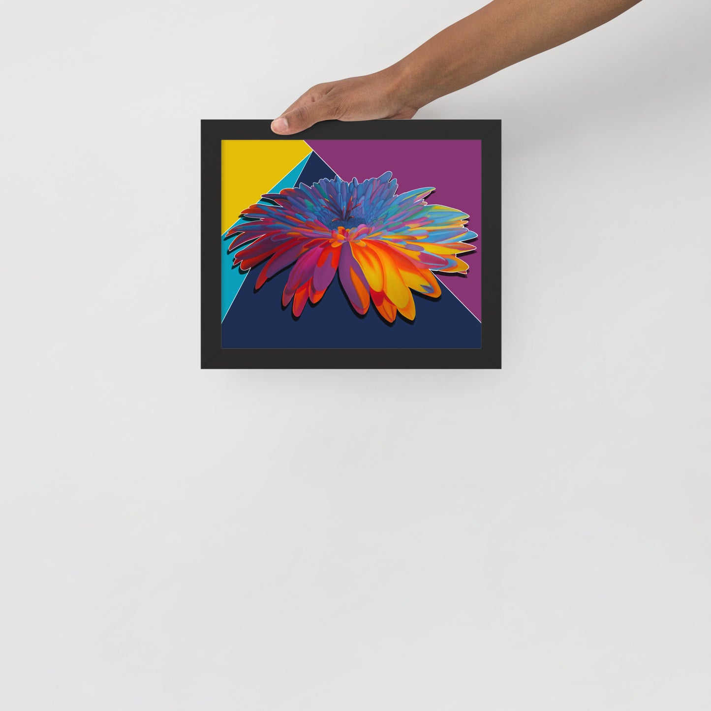 Colorburst Sunflower Framed Poster